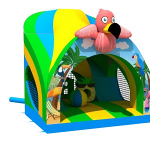 curved flamingo springkussen