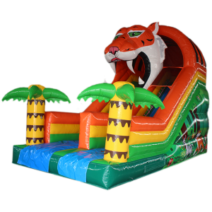 tijger glijbaan springkussen